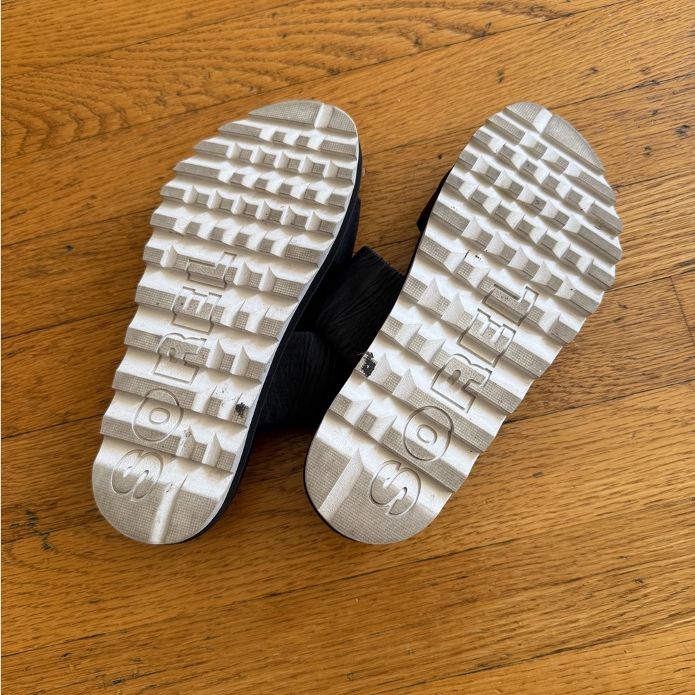 Sorel Black Two Strap Slide Sandals - Picture 5 of 5